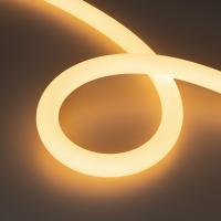 Гибкий неон MOONLIGHT-TOP-A336-D25mm 24V Warm2700 360deg (14.4 W/m, IP65, 2835, 5m, wire x1, Arlight, Вывод кабеля прямой)