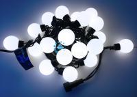 Светодиодная гирлянда большие шарики Rich LED 5 м, 20 шариков, 220 В, соединяемая, белая, черный провод, Светодиодная гирлянда большие шарики Rich LED 5 м, 20 шариков, 220 В, соединяемая, белая, черный провод,