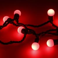 Светодиодная гирлянда ARD-BALL-CLASSIC-D17.5-10000-BLACK-100LED RED (230V, 7W, Ardecoled, IP65)