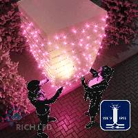 Светодиодная гирлянда Rich LED 10 м, 100 LED, 220 В, соединяемая, влагозащитный колпачок, розовая, мерцающая, белый провод, Светодиодная гирлянда Rich LED 10 м, 100 LED, 220 В, соединяемая, влагозащитный колпачок, розовая, мерцающая, белый провод,