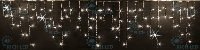 Светодиодная бахрома Rich LED, 3*0.5 м, белая теплая, мерцающая, прозрачный провод,