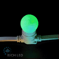 Светодиодная лампа для Белт-лайта Rich LED, 2 Вт, цоколь Е27, d=45 мм, RGB