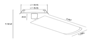 Встраиваемый светильник Technical C037CL-01G