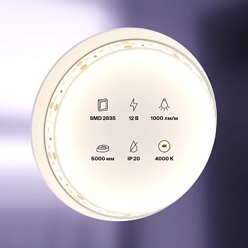 Светодиодная лента 9,6Вт/м 12V IP20 4000K Maytoni 10109