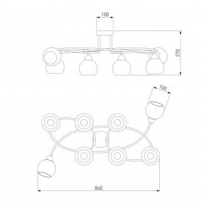 Потолочная люстра Eurosvet Whitney 30133/8 хром