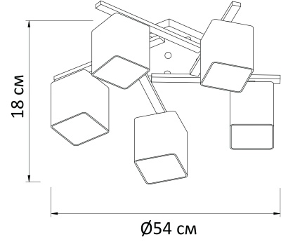 Потолочная люстра Arte Lamp Visuale A8165PL-5BK