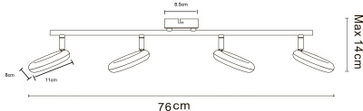 Спот Arte Lamp Ciambella A8972PL-4CC