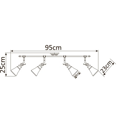 Спот Arte Lamp Vento A9231PL-4AB