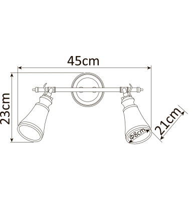 Спот Arte Lamp Vento A9231AP-2AB