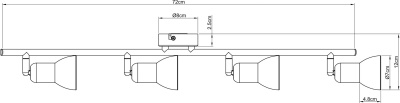 Спот Arte Lamp Falena A3115PL-4SS