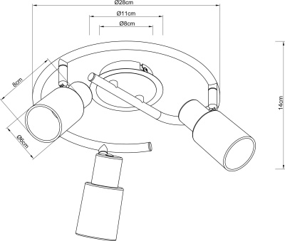 Спот Arte Lamp Cavalletta A4510PL-3SS