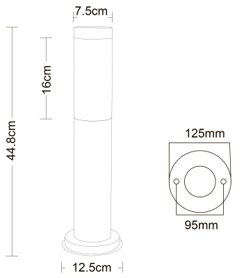 Наземный низкий светильник Arte Lamp Salire A3158PA-1SS