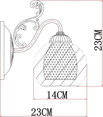 Бра Arte Lamp Charlotte A7062AP-1AB