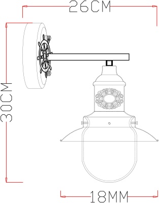 Бра Arte Lamp Sailor A4524AP-1AB