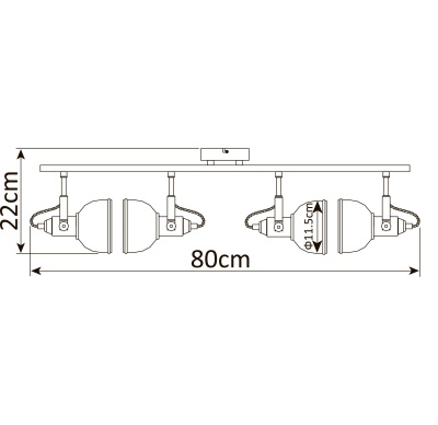 Спот Arte Lamp Martin A5215PL-4BR