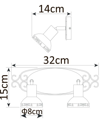 Спот Arte Lamp Focus A5219AP-2BR