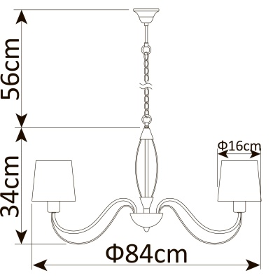 Подвесная люстра Arte Lamp Orlean A9310LM-8WG