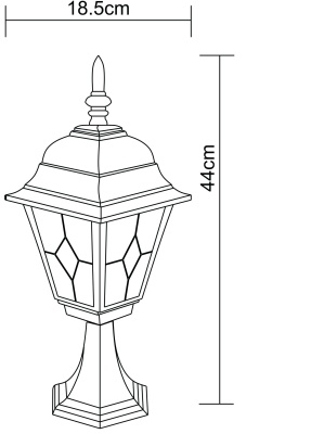 Наземный низкий светильник Arte Lamp Berlin A1014FN-1BN