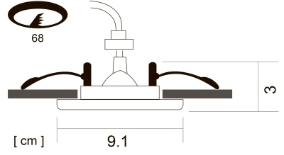 Встраиваемый светильник Arte Lamp Aqua A2024PL-1WH