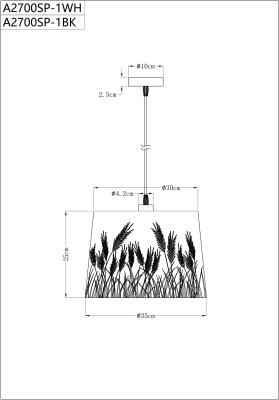 Подвесной светильник Arte Lamp Celesta A2700SP-1WH