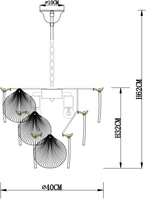 Подвесная люстра Arte Lamp Victoria A1734LM-5AB
