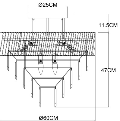 Светильник на штанге Arte Lamp Muscida A1004PL-10SI