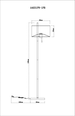Торшер Arte Lamp Proxima A4031PN-1PB