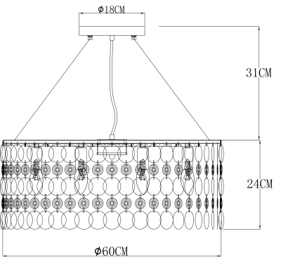 Подвесная люстра Arte Lamp Pipirima A4041SP-8CC