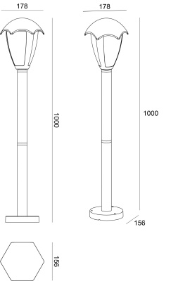 Наземный высокий светильник Arte Lamp Henry A1661PA-1BK