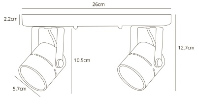 Спот Arte Lamp Mizar A1311PL-2BK