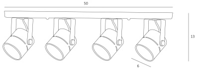 Спот Arte Lamp Mizar A1311PL-4BK