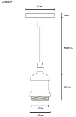 Подвесной светильник Arte Lamp Electra A7002SP-1AB