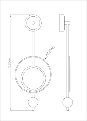 Накладной светильник Arte Lamp Polaris A2604AP-7BK