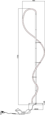Торшер Arte Lamp Klimt A2850PN-35BK