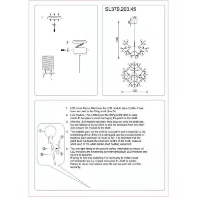 Подвесная люстра ST-Luce Rafina SL379.203.45