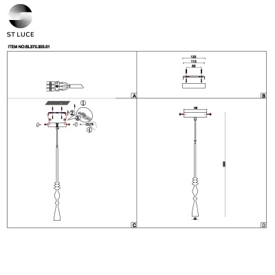 Подвесной светильник ST-Luce Brichere SL373.303.01