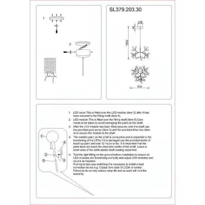 Подвесная люстра ST-Luce Rafina SL379.203.30