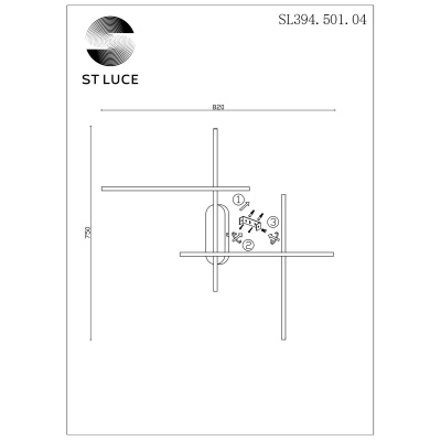 Накладной светильник ST-Luce Basoni SL394.501.04