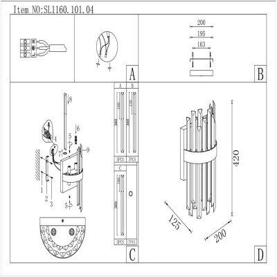 Накладной светильник ST-Luce Bafo SL1160.101.04
