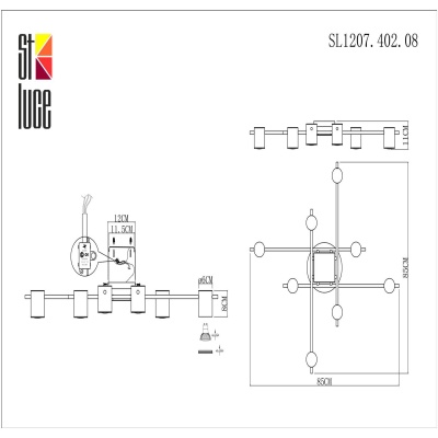 Потолочная люстра ST-Luce Veroli SL1207.402.08
