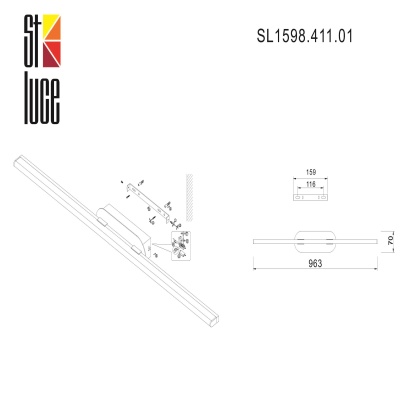 Накладной светильник ST-Luce Ursito SL1598.411.01