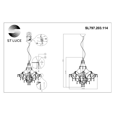 Подвесная люстра ST-Luce Gravetta SL797.203.114