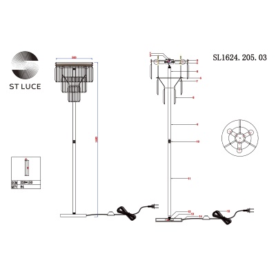 Торшер ST-Luce Ercolano SL1624.205.03