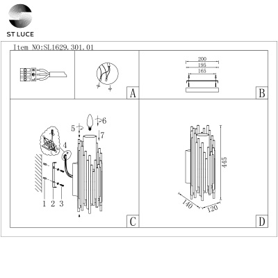 Накладной светильник ST-Luce Cesena SL1629.301.01
