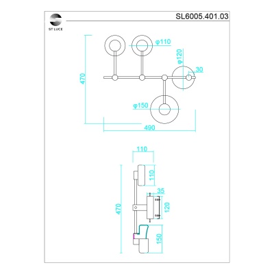 Бра ST-Luce Vallo SL6005.401.03