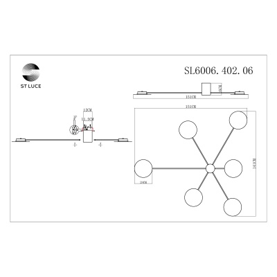 Потолочная люстра ST-Luce Tondo SL6006.402.06