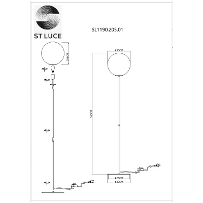 Торшер ST-Luce Cassius SL1190.205.01