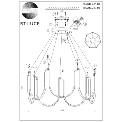 Подвесная люстра ST-Luce Heit SL6202.403.01