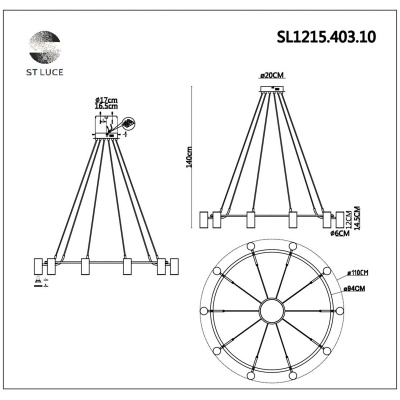 Подвесная люстра ST-Luce Talia SL1215.403.10