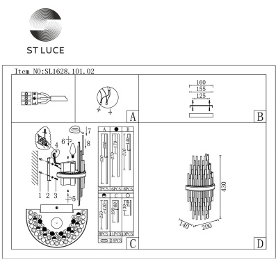 Накладной светильник ST-Luce Teramo SL1628.101.02